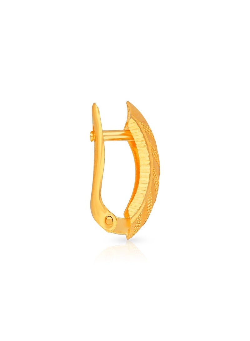 Malabar Gold and Diamonds 22 Karat 916 Purity Hoops & Bali Gold Earrings ERZNS45033Y - Image 2