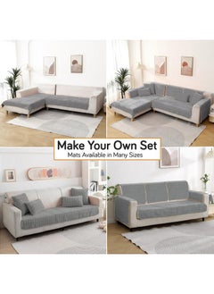 HOKIPO Plush Fabric Premium Plush Anti Slip Sofa Mat,90(D)X 70(L)Cm,Light Grey(Ar-5031-Lgry) - pzsku/Z4265ADE755124716DE64Z/45/_/1738306794/50a8e667-b9de-47ea-b852-5ae0d70a0931