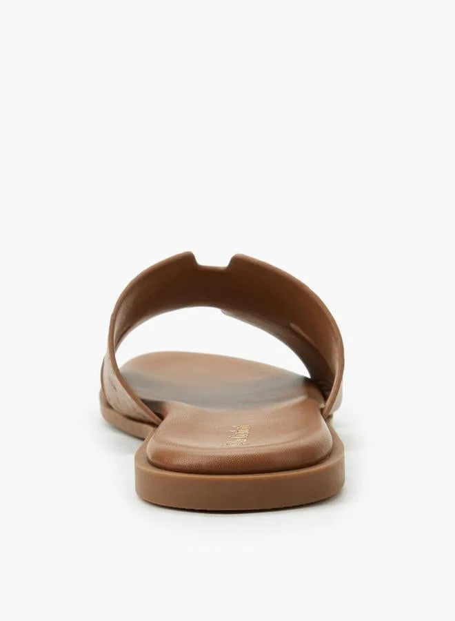 Le Confort BROWN Women Textured Slip-On Sandals for Women | Best Price UAE