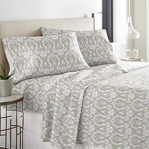 Pointehaven Flannel 170 GSM Sheet Set,Twin Paisley - Image 2