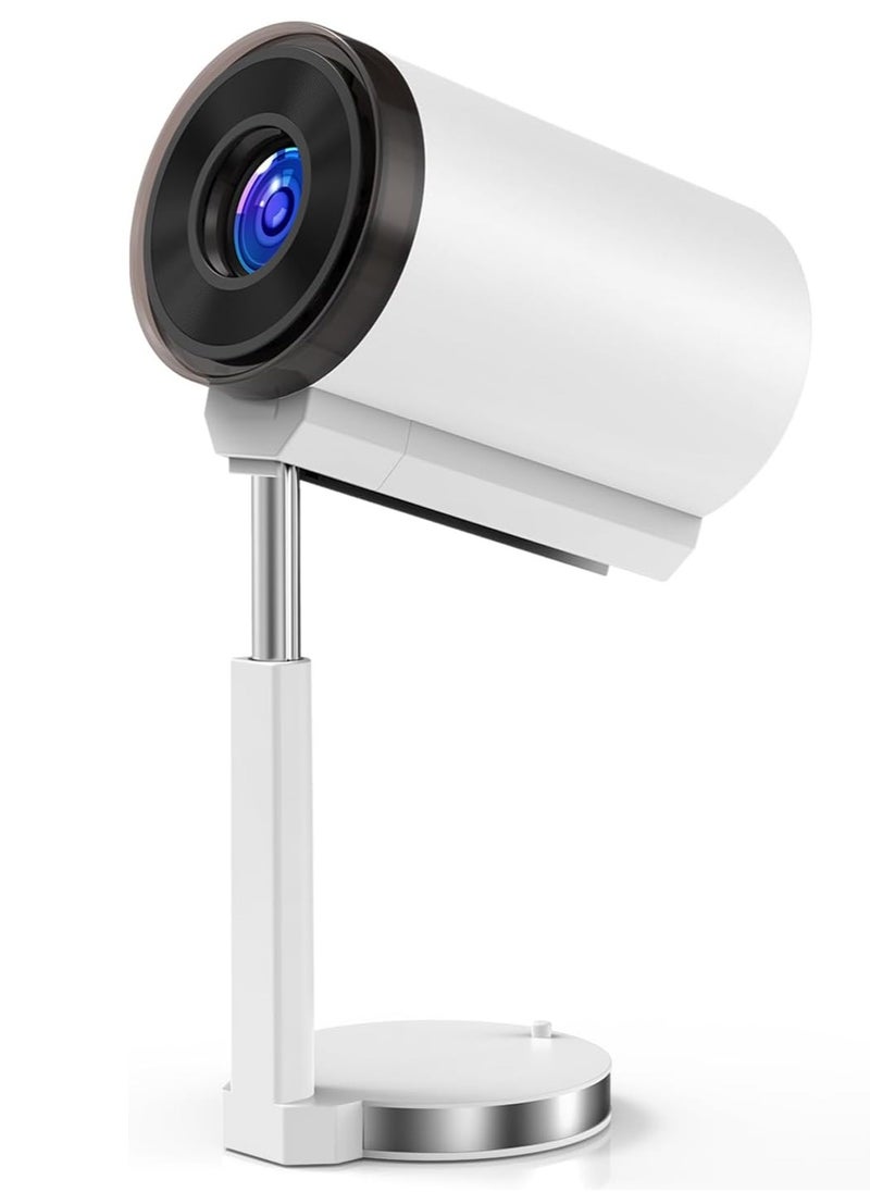 Android 11.0 Smart Mini Projector, Upgraded Version 1080P 4K Full HD Portable Projector with WiFi 6 & BT5.2, 90° Retractable Stand, Auto Keystone for Phone/TV Perfect for Home Theaters, Classrooms, Offices, or Backyard Movie Nights