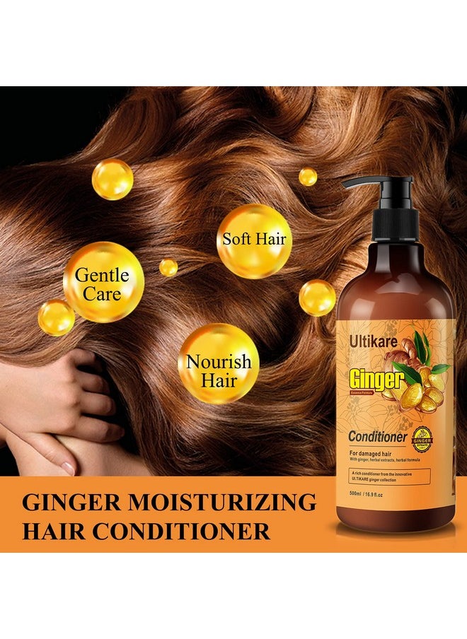 Ultikare Hair Conditioner For Damaged Dry Hair Hydrate & Repair Conditioner For Dry Hair Frizz Control And Hair Shine Repairing Hair Mask With Ginger Oil Hair Moisturizer For Curly Hair  - Image 5