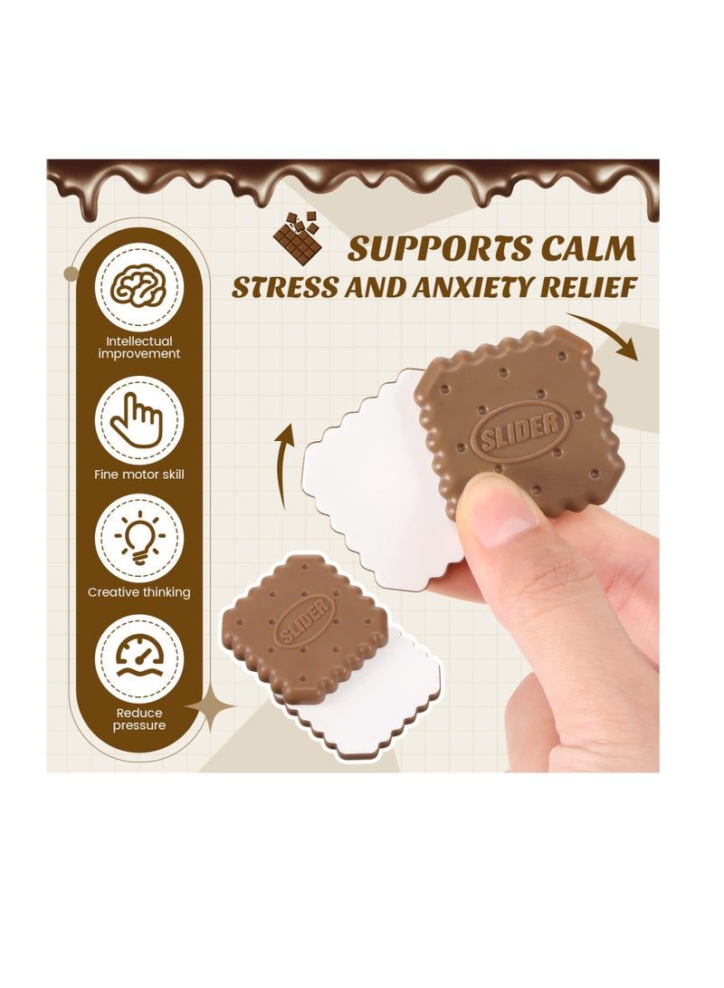 KASTWAVE 3 Pack Magnetic Fidget Toys, Haptic Coin Fidget Slider, Donuts Biscuits Shape Autism Sensory Toys - Image 3