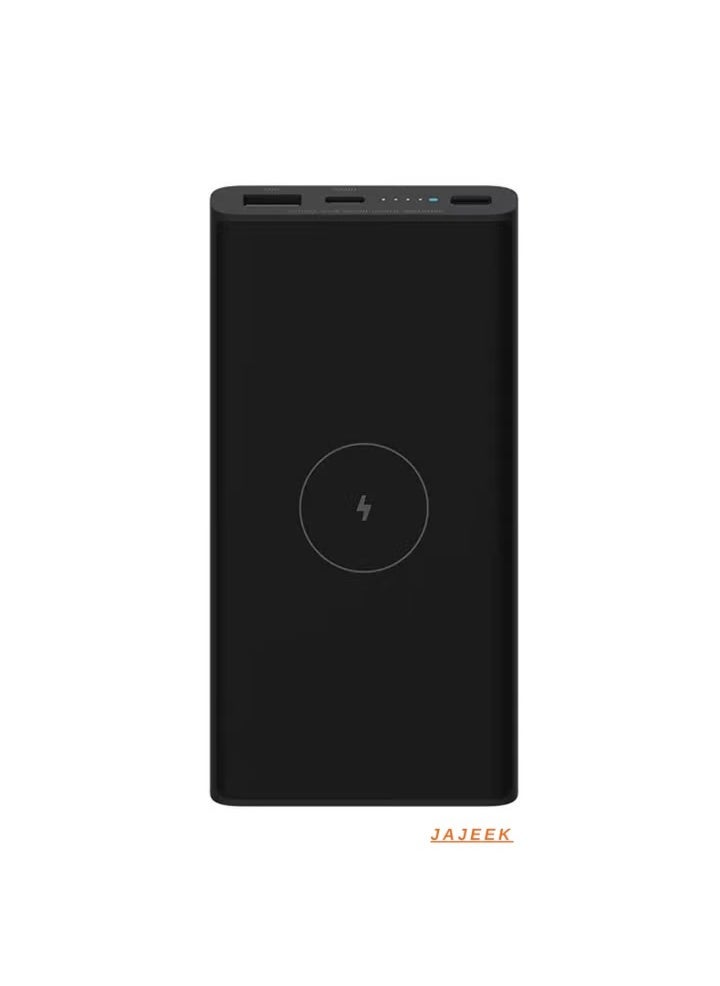 JAJEEK Xiaomi 10,000mAh USB-C PD 22.5W & 10W Qi Wireless Charging Power Bank – Fast Charging for Phones, Tablets, Laptops, and More, Portable, Compact Design, Multiple Charging Options, Black - Image 1