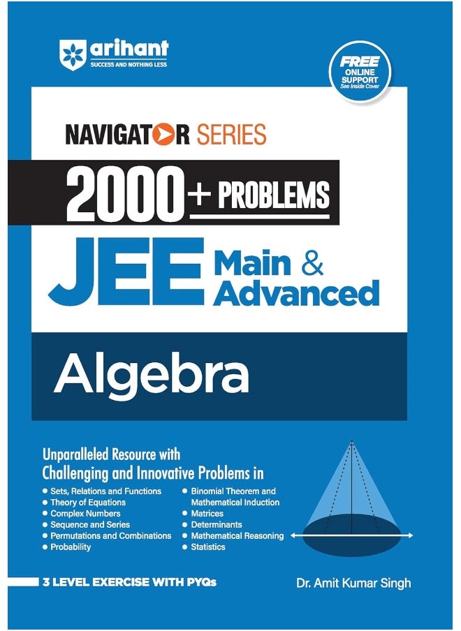 Arihant Navigator Series 2000+ Problems for JEE Main & Advanced Algebra | 3 Level Exercise with PYQs and FREE Online Support | For Exam Exam 2025-26  - Image 1