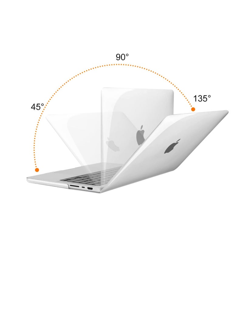 Case Compatible for MacBook 14 inch Pro 14 inch Case 2023 2022 2021 Release M3 A2918 A2992 M2 A2779 M1 A2442 Protective Plastic Hard Shell Case Cover Color Crystal Clear - Image 2