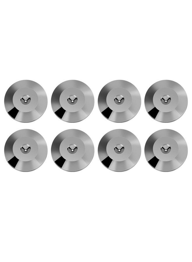ZERONE 8 Pcs 25 x 4mm Universal Copper Speaker Spikes Pads Speaker Shock Base Pad Isolation Stand Feet Cone Base Mats Floor Disc(Black) - Image 1