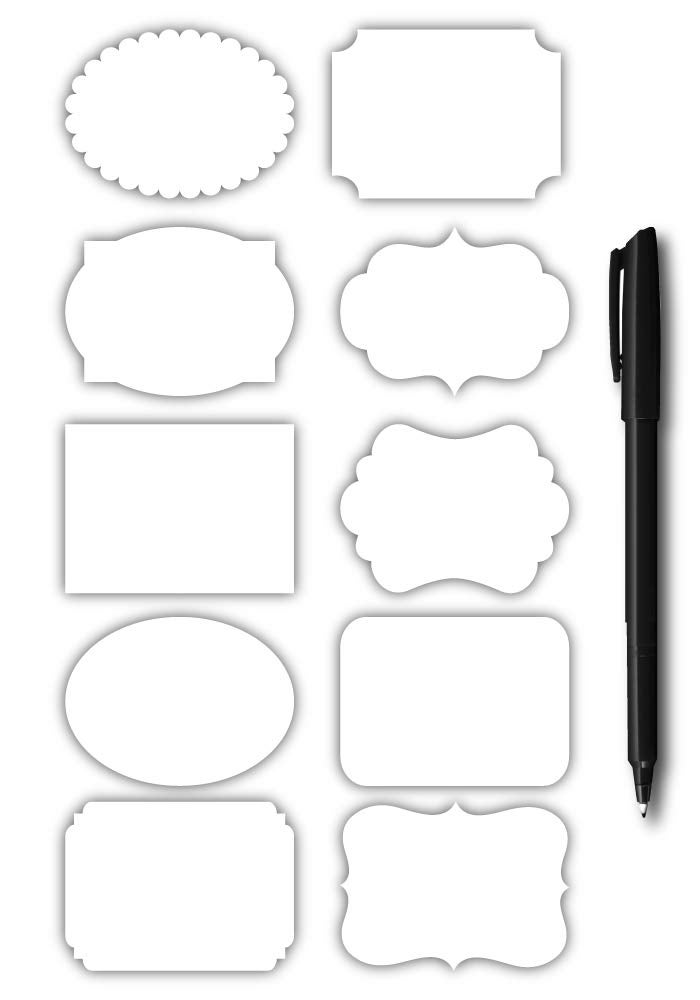 NOURISH Vinyl Waterproof Stickers with Permanent Ink Pen (White) - Set of 80 Pieces - Image 5