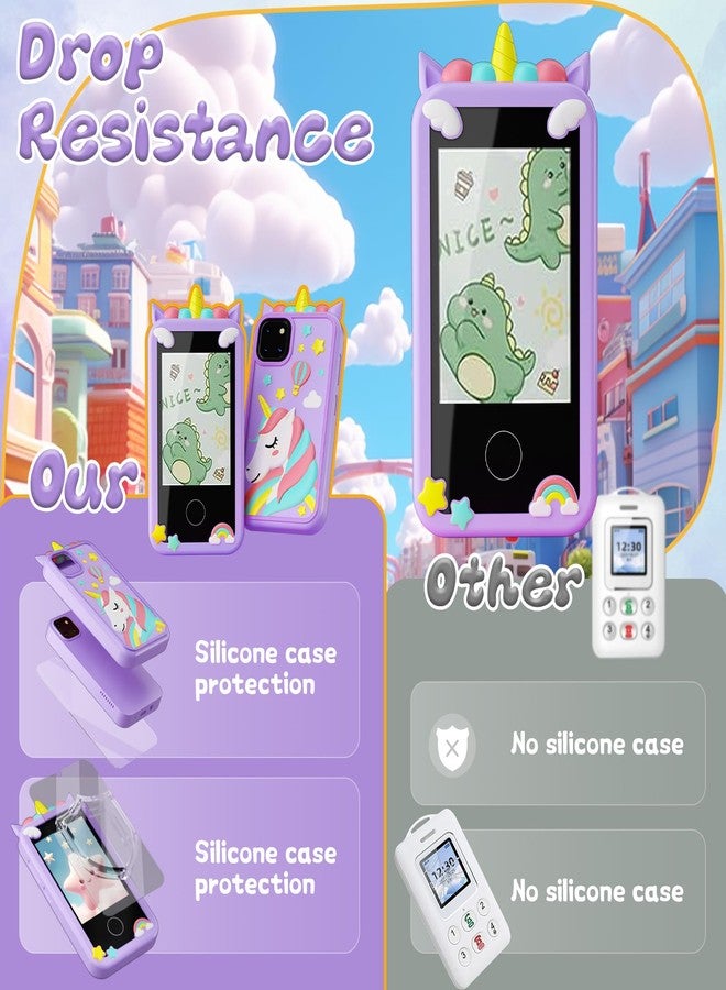 WINWEND Smart Phone for Kids - Touchscreen HD Dual Camera, Travel Toy, Preschool Learning Toy, Christmas & Birthday Gift for Girls & Boys (3-14), Purple - Image 4