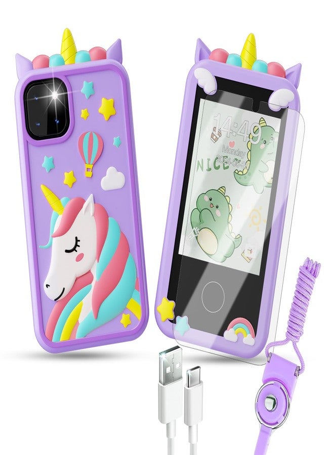 WINWEND Smart Phone for Kids - Touchscreen HD Dual Camera, Travel Toy, Preschool Learning Toy, Christmas & Birthday Gift for Girls & Boys (3-14), Purple - Image 1