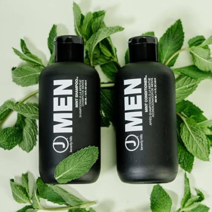 J Beverly Hills MEN'S MINT SHAMPOO WITH PEPPERMINT OIL FOR A HEALTHY SCALP, 12 OZ - Image 3