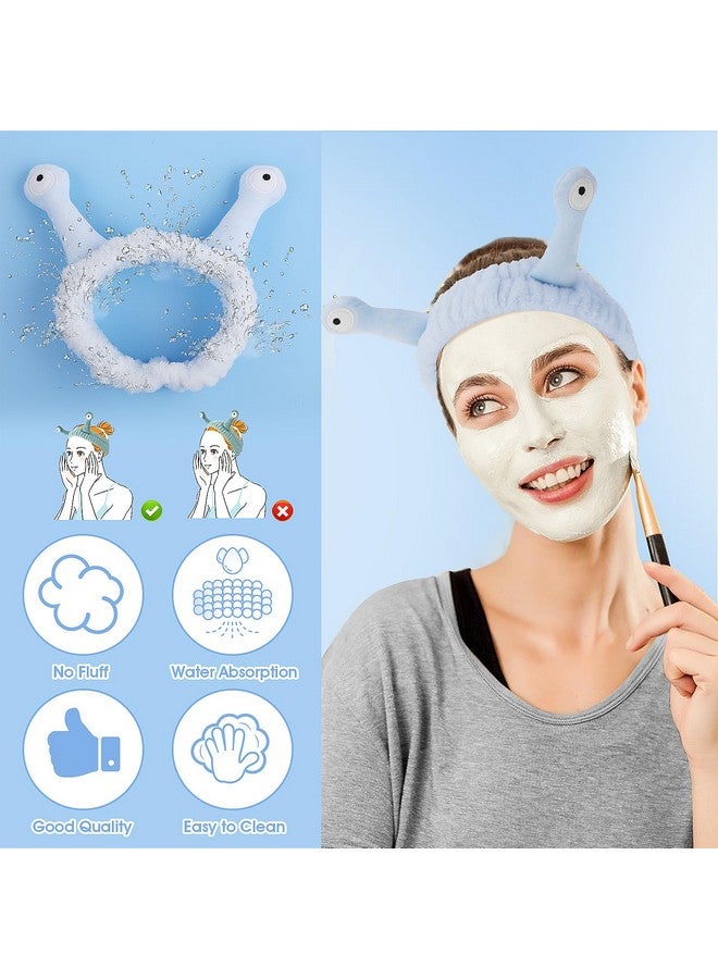 مولين عصابة رأس على شكل حلزون من مولين، عصابة رأس لغسل الوجه، عصابات شعر للسبا، عصابات رأس للمكياج للنساء، عصابة رأس مرنة من الصوف المرجاني اللطيف، إكسسوارات شعر إبداعية لغسل الوجه والاستحمام والرياضة والعناية بالبشرة - Image 4