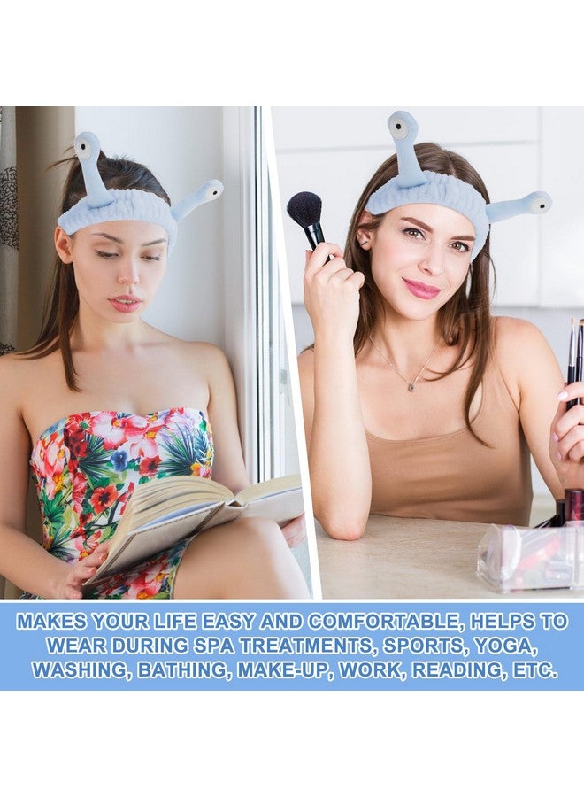 مولين عصابة رأس على شكل حلزون من مولين، عصابة رأس لغسل الوجه، عصابات شعر للسبا، عصابات رأس للمكياج للنساء، عصابة رأس مرنة من الصوف المرجاني اللطيف، إكسسوارات شعر إبداعية لغسل الوجه والاستحمام والرياضة والعناية بالبشرة - Image 5