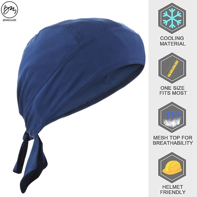 BISMAADH Stretch Lycra 4way Patka/Skull Cap Bandana - Cycling, Riding, Fashionable Helmet Liner Head Cap for Men & Women - Image 2