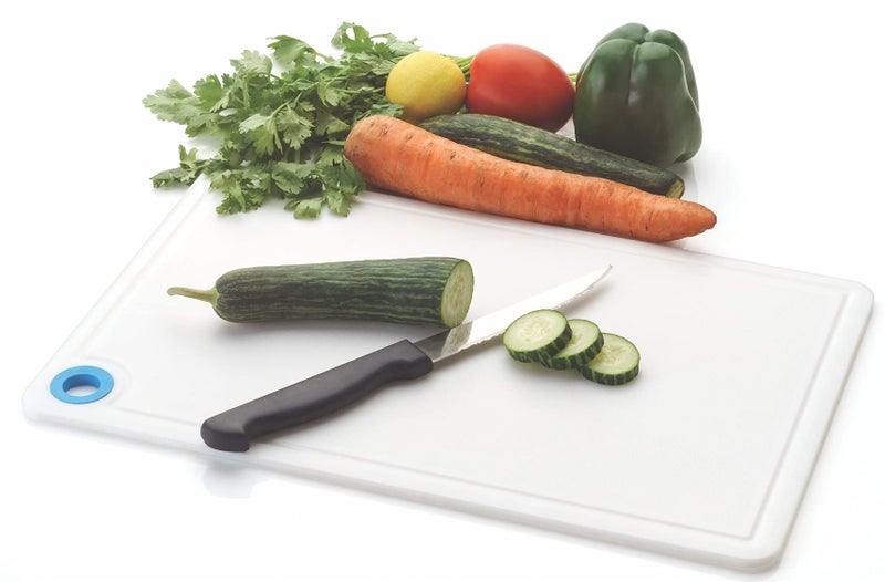Ganesh Plastic Chopping Cutting Board for Kitchen Vegetables, Fruits & Cheese, Bpa Free, Eco-Friendly,White - Image 1