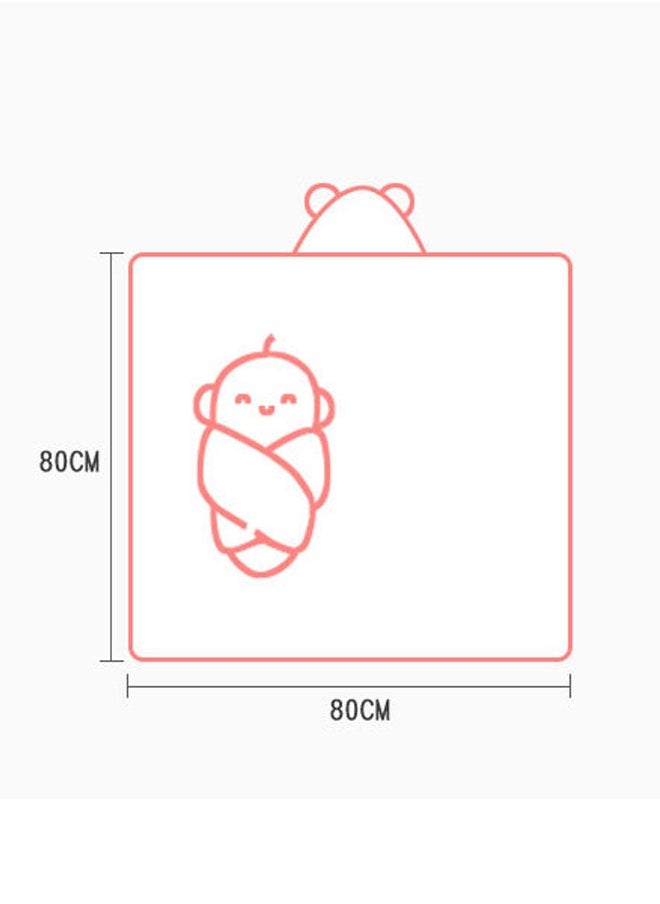 ZCM-HAPPY Super Soft Baby Hooded Coral Fleece Bath Towel with Cute Patterns - Comfy and Cute Baby Towel, Great for Baths, Beach Trips and Gifts  - Image 2