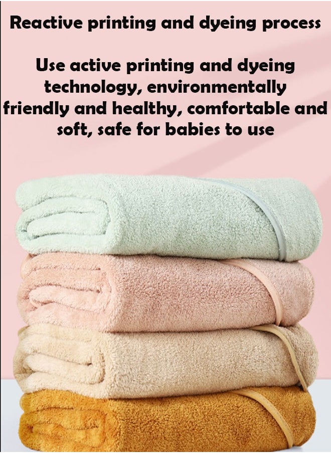 ZCM-HAPPY Super Soft Baby Hooded Coral Fleece Bath Towel with Cute Patterns - Comfy and Cute Baby Towel, Great for Baths, Beach Trips and Gifts  - Image 5