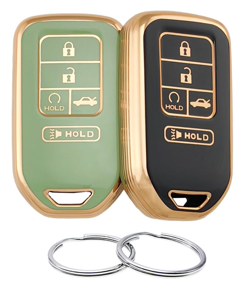 REPROTECTING TPU Key Fob Cover Compatible with 20152021 Honda Accord CRV Civic Insight Passport Pilot BlackGreen