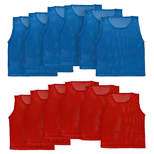 Athllete Youth Athletic Pinnies - LITEMESH Mesh Practice Jerseys, Soccer Pennies for Sports, 12 Pack - Image 1