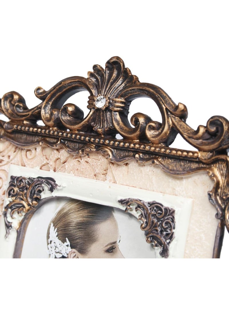 kilofly kilofly Vintage Table Top Decor Wedding Photo Picture Frame 4x6 inch  - Image 3