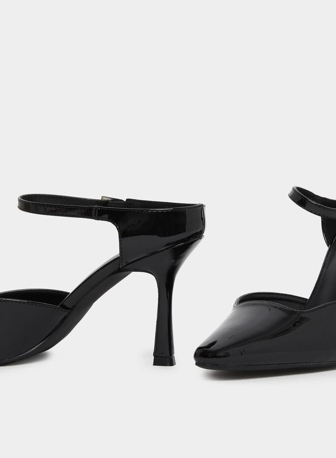 RAID Harler Black Ankle Strap Pointed Toe Shoes - Image 3