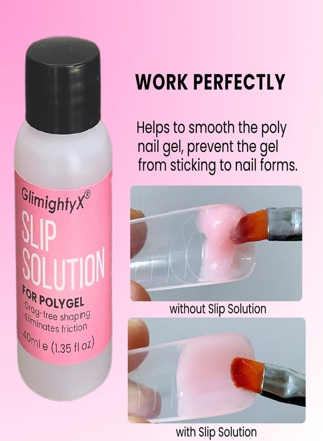 GlimightyX Polygel Nail Forms Kit for Toes,GlimightyX Reusable Toenails Dual Forms for Polygel with 1.35oz Nail Slip Solution Anti-Stick,with Dual-Ended Brush,Nail File and Nail Clips,12 Sizes 120Pcs - Image 5