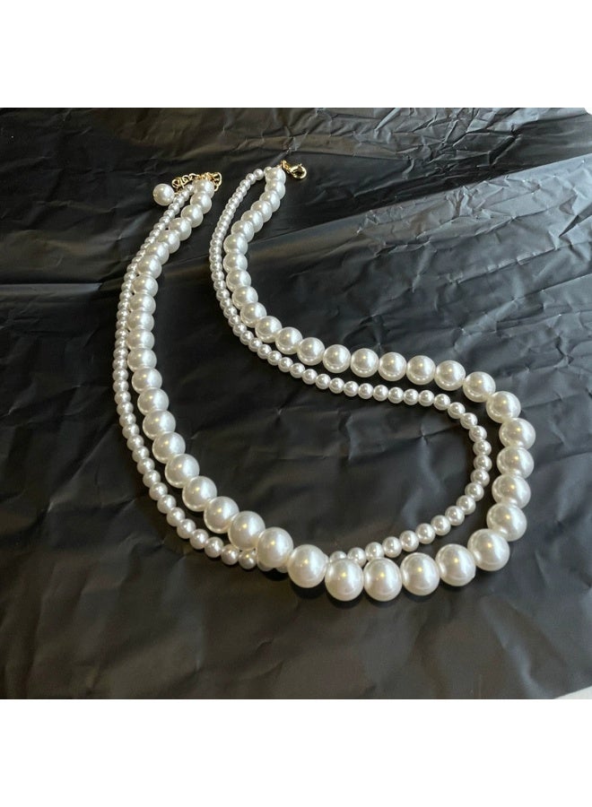 Goolsky Layered Glass Pearl Necklace for Women – Minimalist Double Strand Choker, Elegant Everyday Jewelry - Image 5