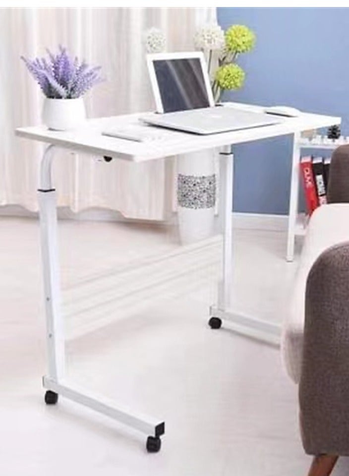BLOOMING TIME Adjustable Portable Laptop Desk Bedside Computer Table White - Image 2