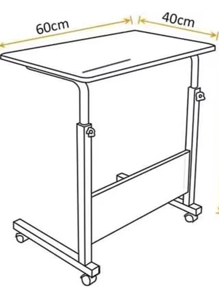 BLOOMING TIME Adjustable Portable Laptop Desk Bedside Computer Table White - Image 4