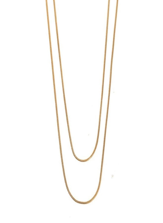 Aaishwarya Layered Long Chain Necklaces for Women and Girls | 18K Plated Anti-Tarnish & Stainless Steel Jewels | Minimal Dainty Chains | Stylish Everyday Accessory - Image 1