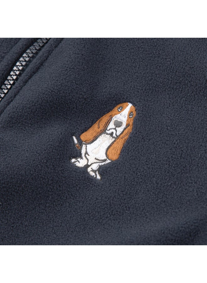 Hush Puppies Neutral Style Men's Women's Children's Autumn Winter New Style Knitted Jacket Polar Fleece High Collar Children's Jacket Student Fleece Jacket - Image 5