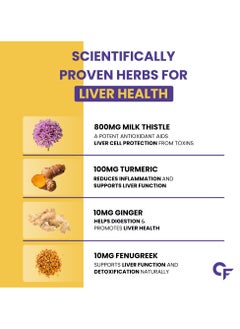 CARBAMIDE FORTE Liver Detox Supplement With Milk Thistle Extract 800Mg 120 Veg Tablets Wt/Tablet 1195Mg  - Image 4