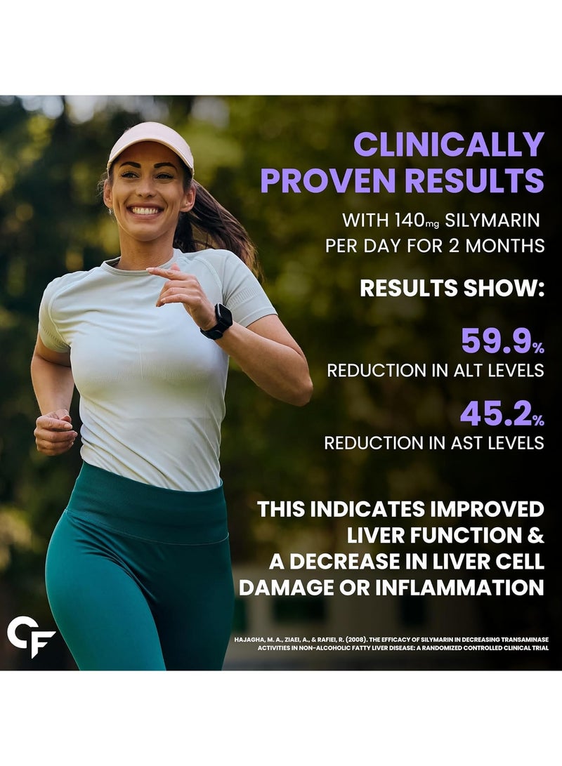 CARBAMIDE FORTE Liver Detox Supplement With Milk Thistle Extract 800Mg 120 Veg Tablets Wt/Tablet 1195Mg - Image 5