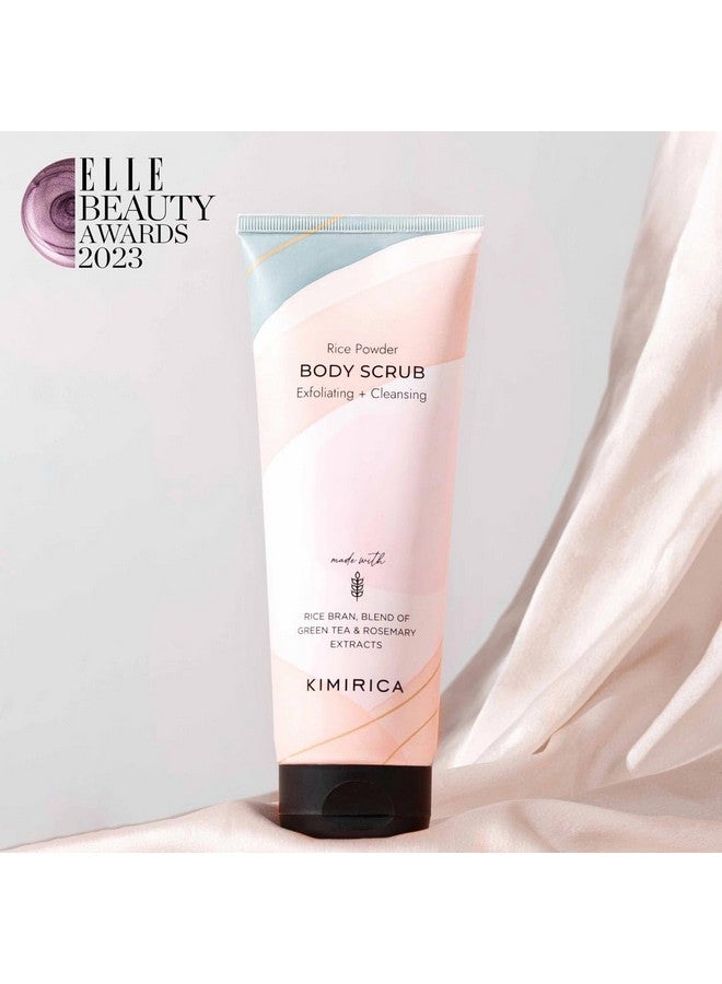 KIMIRICA Exfoliating Body Scrub For Tan Removal & Soft-Smooth Skin | For Men And Women | De-Tan Bathing Scrub With Rice Powder, Removes Dirt & Dead Skin From Neck, Knees, Elbows & Arms| Exfoliate, Cleanse & Moisturizes In One Step | 180Gm - Image 2