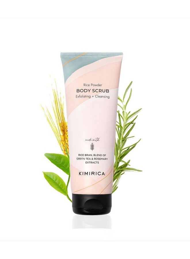 KIMIRICA Exfoliating Body Scrub For Tan Removal & Soft-Smooth Skin | For Men And Women | De-Tan Bathing Scrub With Rice Powder, Removes Dirt & Dead Skin From Neck, Knees, Elbows & Arms| Exfoliate, Cleanse & Moisturizes In One Step | 180Gm - Image 1