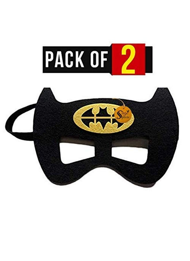 Sage Square Sage Square Eye Mask for Costume Parties, Cosplay, Birthday Parties & Dress-up (Pack of 2) (Batman)  - Image 2