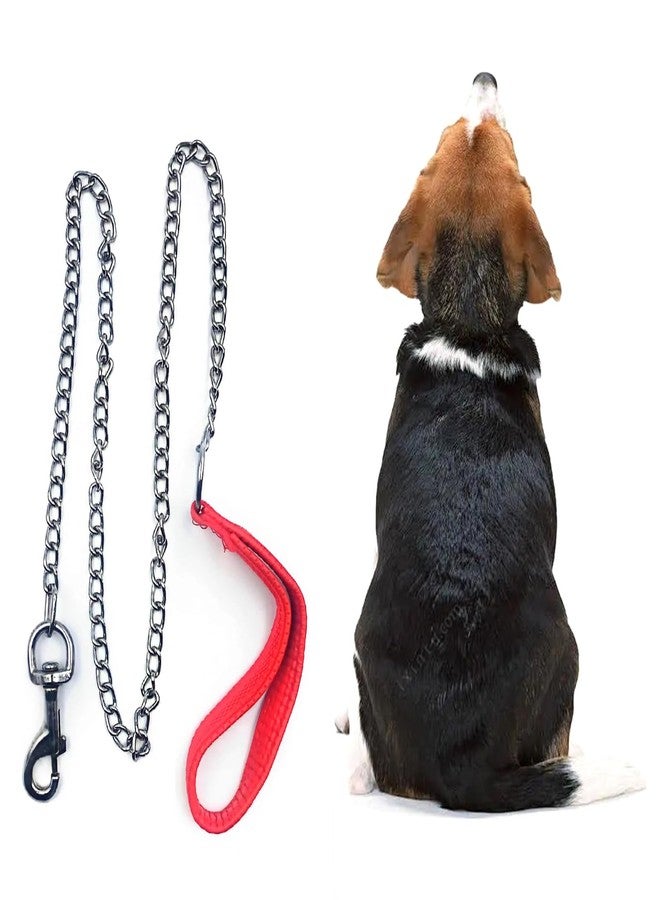 Azuline Chain Dog Leashes for Large Dogs Heavy Duty Non-chewable Dog Leash 4FT Chain with Padded Handle for Large & Medium - Image 2