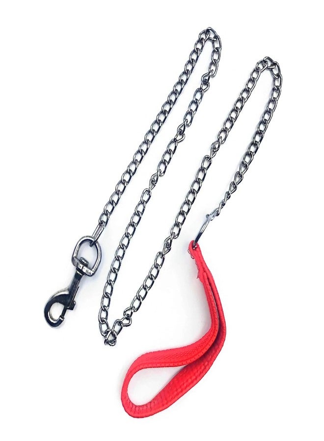 Azuline Chain Dog Leashes for Large Dogs Heavy Duty Non-chewable Dog Leash 4FT Chain with Padded Handle for Large & Medium - Image 1