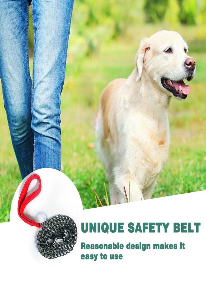 Azuline Chain Dog Leashes for Large Dogs Heavy Duty Non-chewable Dog Leash 4FT Chain with Padded Handle for Large & Medium - Image 3