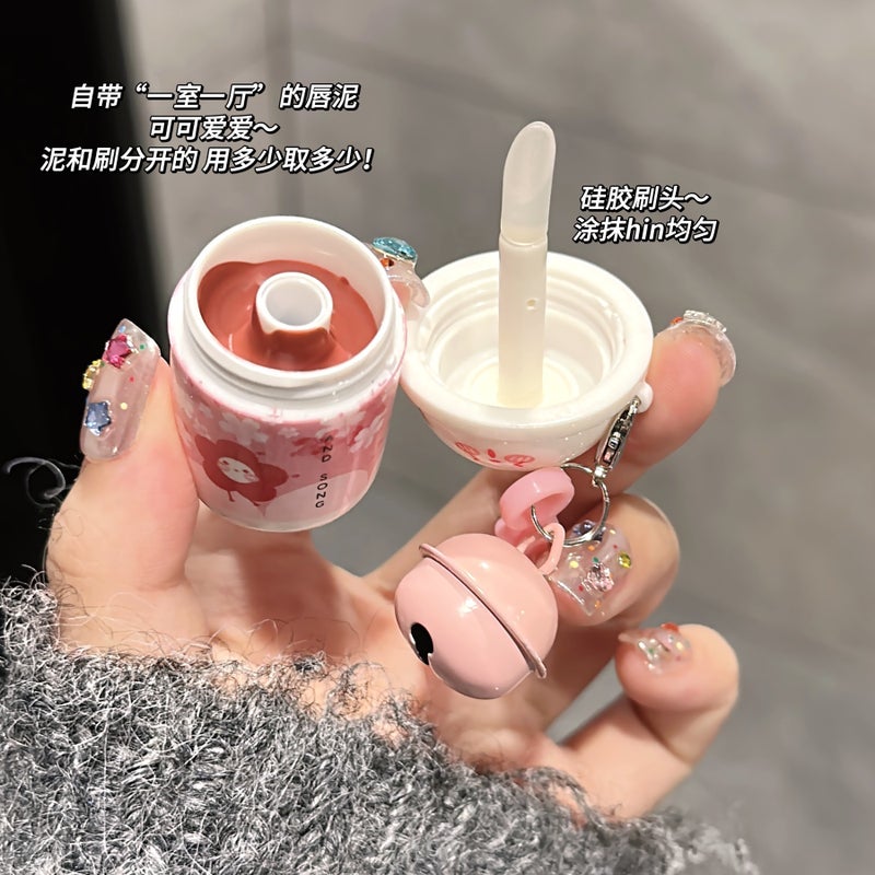 And Song Milk Tea Cup Keychain Lip Mud Matte Fog Lip Glaze Cheap Niche Brand Plain White Lipstick - Image 3