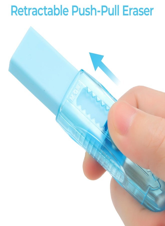 ام اند جي مجموعة ممحاة مطاطية منزلقة قابلة للسحب من إم آند جي، 6 قطع، ممحاة كبيرة لأقلام الرصاص تعمل بنظام الدفع والسحب، مزودة بغلاف بلاستيكي شفاف، ممحاة مطاطية ناعمة للاستخدام المكتبي، والرسم الهندسي، والاستخدام اليومي - Image 5