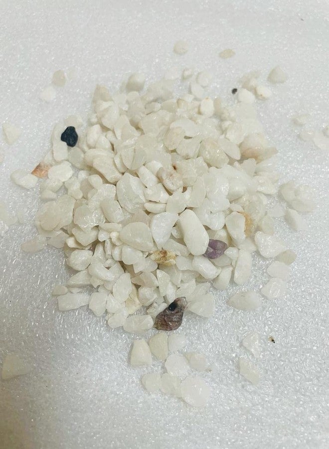 Awesome Agrizone Polished Marble Crush Stone Pebbles For Home Decor Stones 1300gm (White). - Image 2