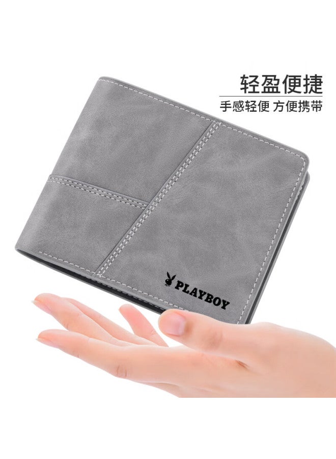 Playboy Men's Horizontal Short Wallet, Multi-functional Card Holder With Large Capacity, Birthday Gift For Husband Or Father - Image 2