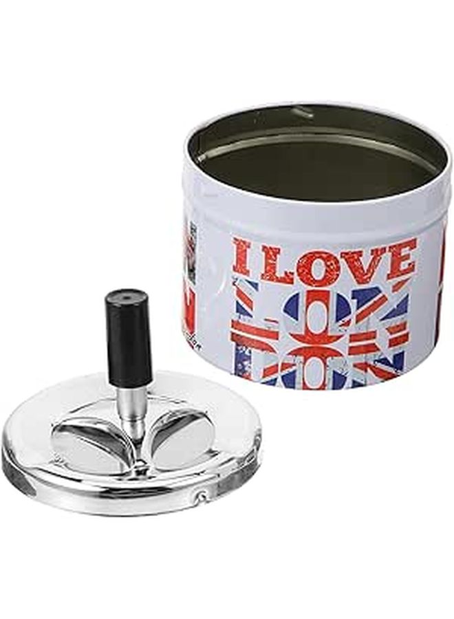 Tinplate Automatic Extinguishing Ashtray Portable Break Resistant Home Office - Image 1