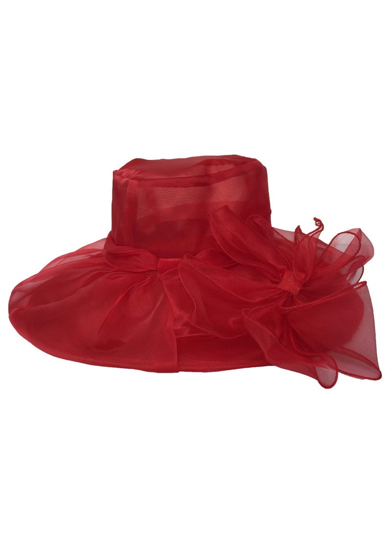 KUYING - New Organza Large Brim Sunvisor Hat Foldable UV Resistant Beach Hat - Image 1