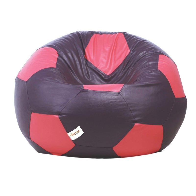 SATTVA Classy.Elegant.Stylish Sattva Football XXXL Bean Bag Cover Without Beans Dual Colour Purple and Pink  - Image 4