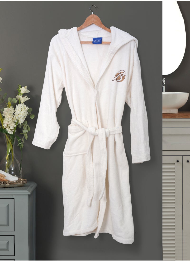 Banotex - Cotton bathrobe with a pocket &head cap for unisex, 100% Egyptian cotton, ultra-soft, highly water-absorbent, color-fast and modern, ideal for daily use, resorts and spas2XL - Image 1