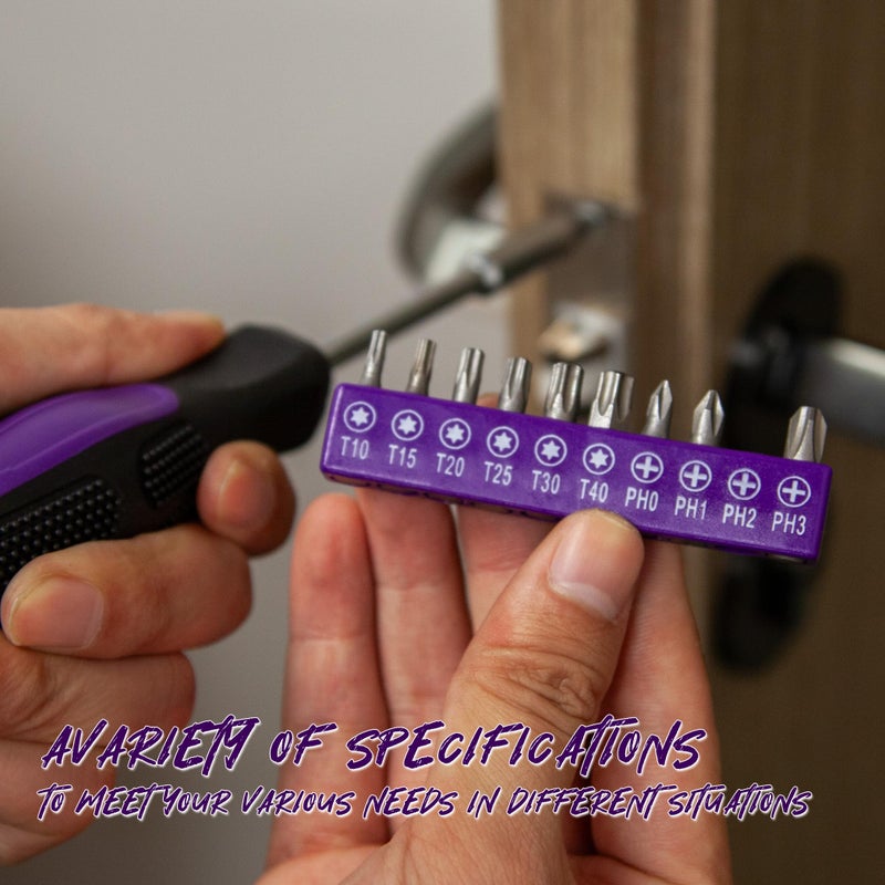 CARTMAN 39-Piece Home Tool Set Kit, Essential Household Hand Tools with Plastic Storage Case, Purple - Image 5