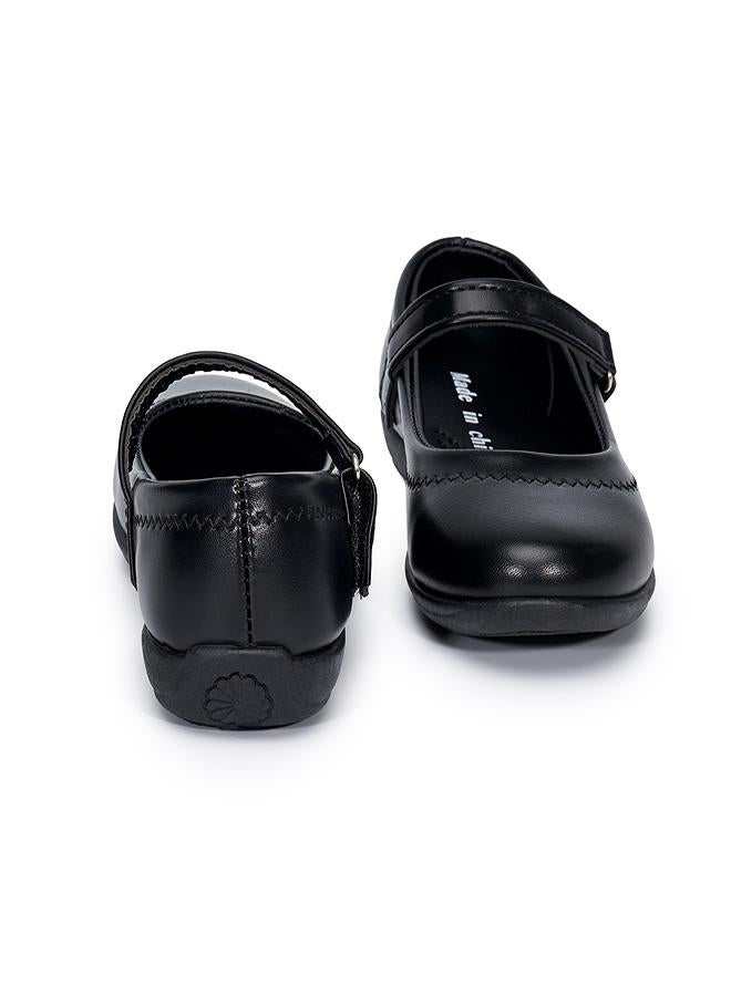 babyqlo Plain Black Girls Mary Jane School Shoes - Image 2