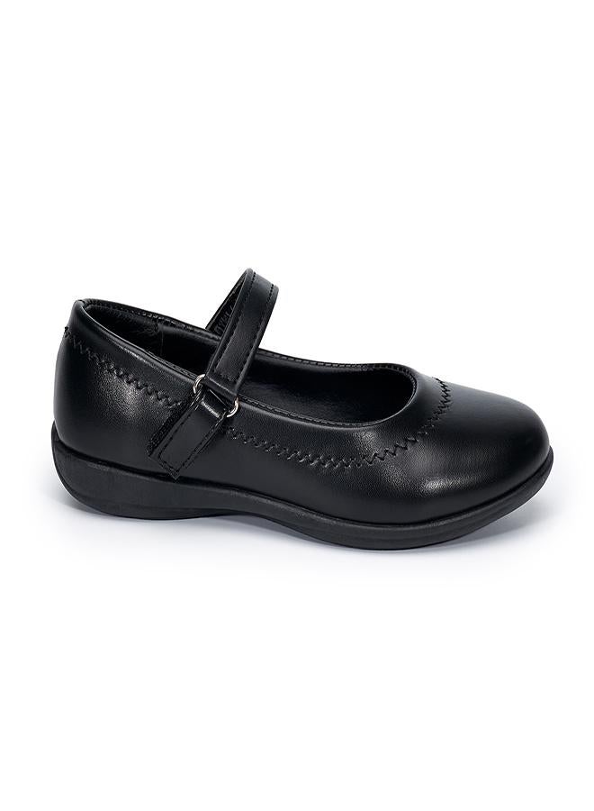 babyqlo Plain Black Girls Mary Jane School Shoes - Image 3